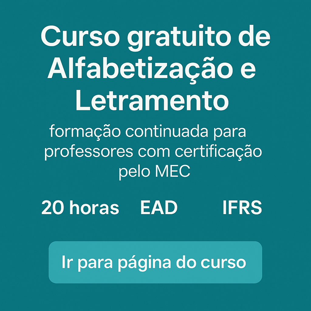 Curso gratuito de Alfabetização e Letramento: formação continuada para ...
