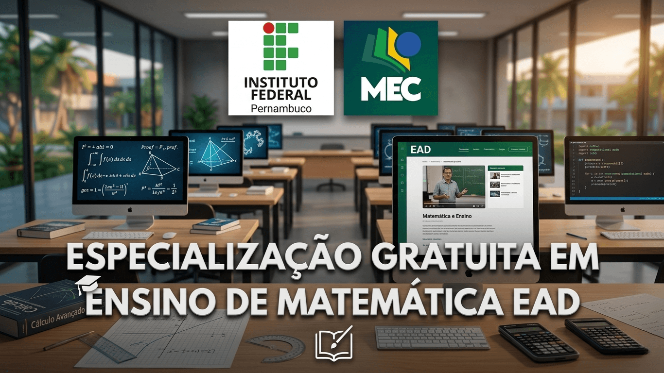 MEC e IFPE oferece especialização gratuita EaD em Ensino de Matemática ...